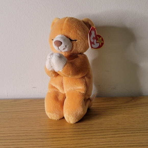TY "Hope" the Praying Bear Retired Beanie Baby Vintage - MINT NEW WITH TAGS - Picture 1 of 10